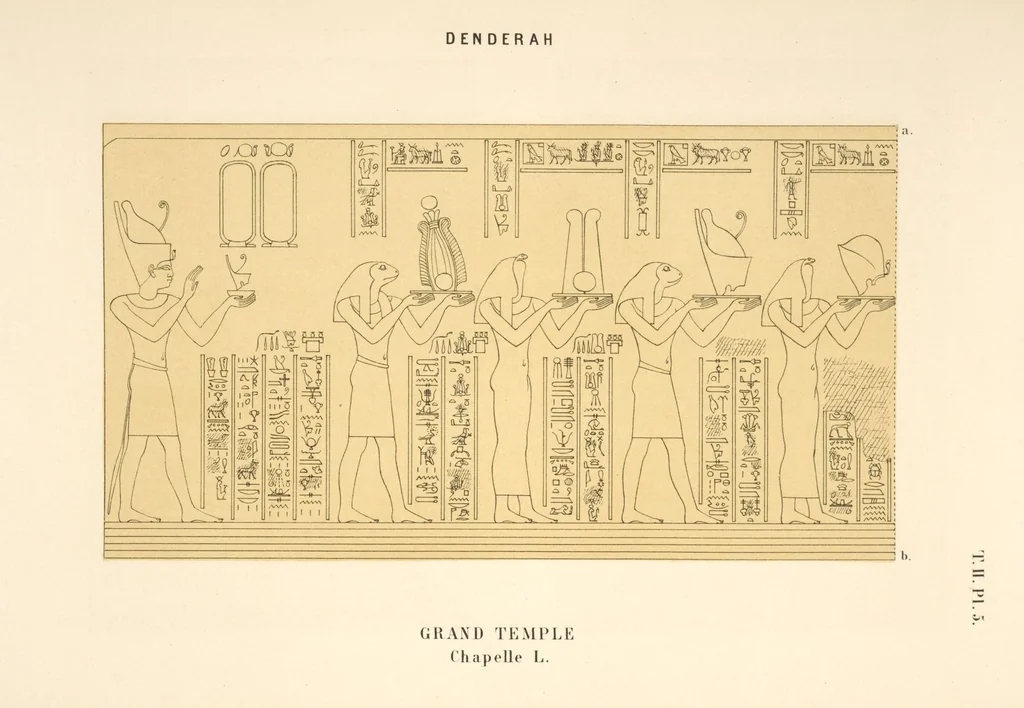 An illustration from Dendérah : description générale du grand temple de cette ville, 1870, leaf 87