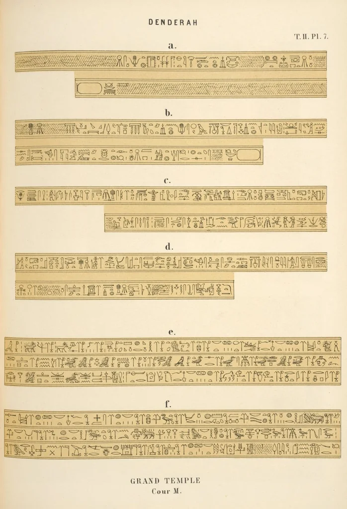 An illustration from Dendérah : description générale du grand temple de cette ville, 1870, leaf 89