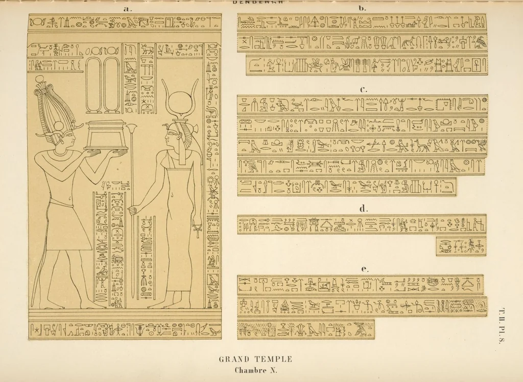 An illustration from Dendérah : description générale du grand temple de cette ville, 1870, leaf 90