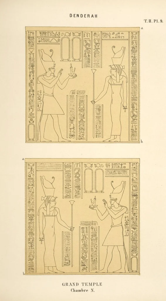 An illustration from Dendérah : description générale du grand temple de cette ville, 1870, leaf 91