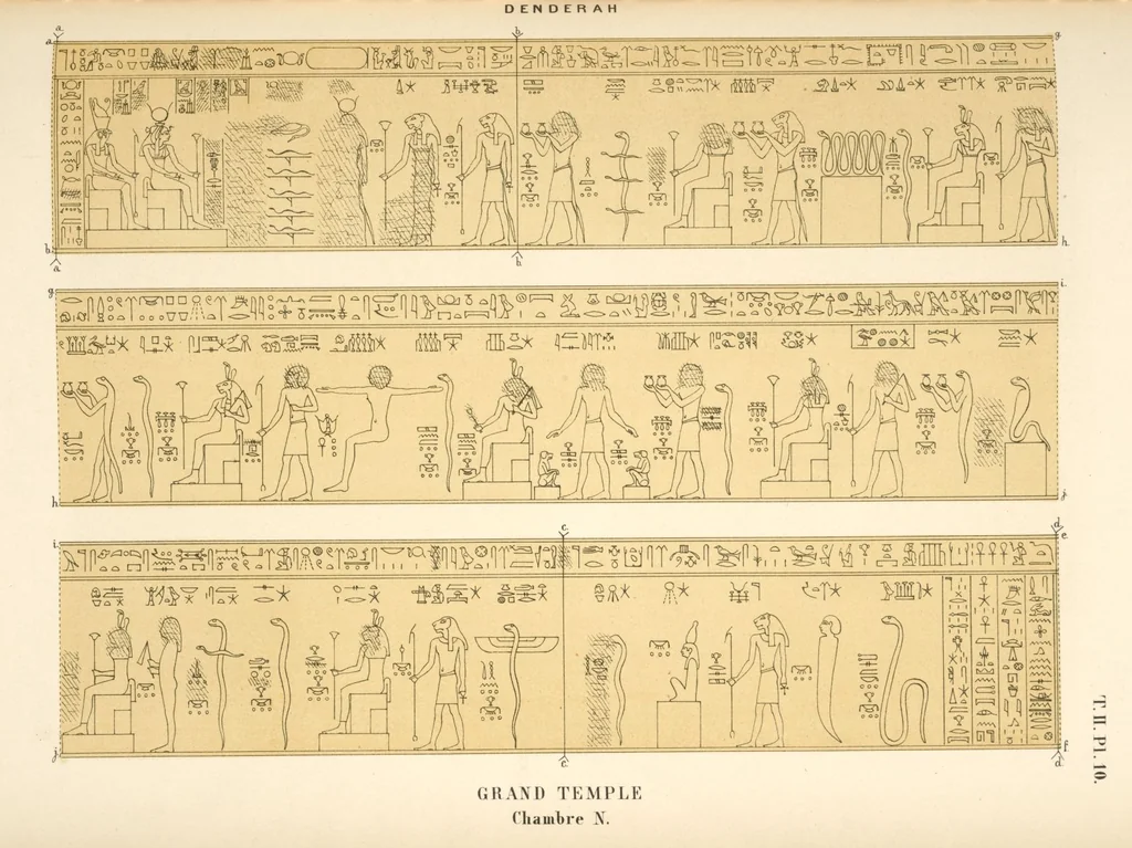 An illustration from Dendérah : description générale du grand temple de cette ville, 1870, leaf 92
