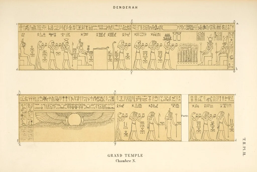 An illustration from Dendérah : description générale du grand temple de cette ville, 1870, leaf 93