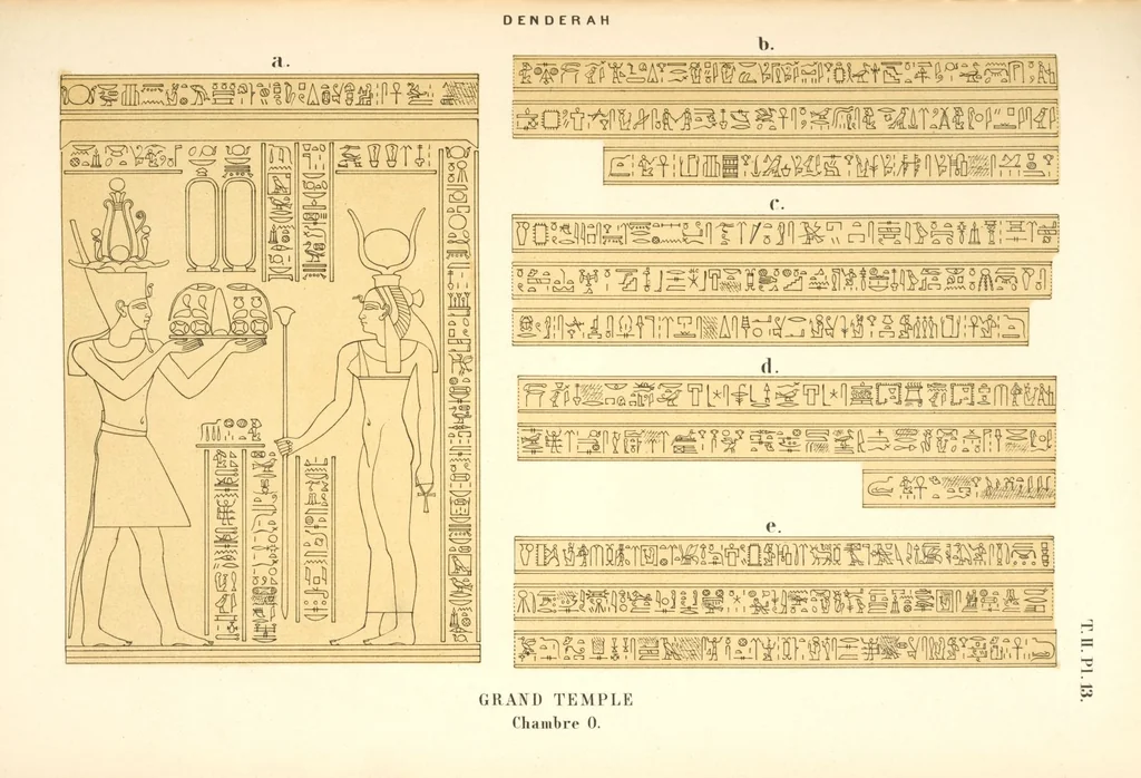 An illustration from Dendérah : description générale du grand temple de cette ville, 1870, leaf 95