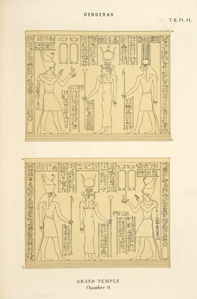 An illustration from Dendérah : description générale du grand temple de cette ville, 1870, leaf 96