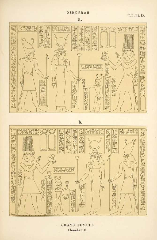 An illustration from Dendérah : description générale du grand temple de cette ville, 1870, leaf 97