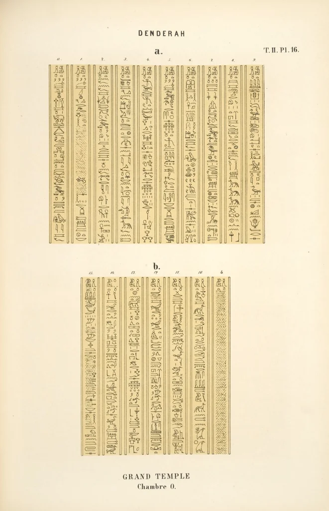 An illustration from Dendérah : description générale du grand temple de cette ville, 1870, leaf 98