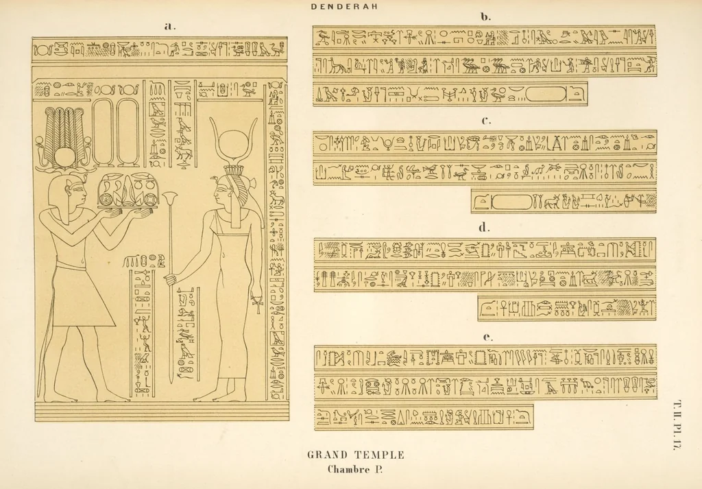 An illustration from Dendérah : description générale du grand temple de cette ville, 1870, leaf 99