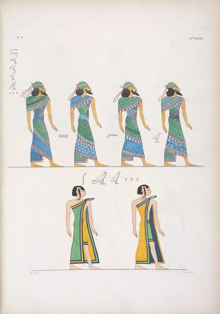 An illustration from I monumenti dell'Egitto e della Nubia disegnati dalla spedizione scientifico-letteraria toscana in Egitto; distribuiti in ordine di materie interpretati ed illustrati dal dottore Ippolito Rosellini, 1832, leaf 167