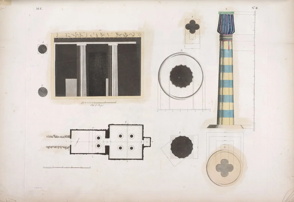 An illustration from I monumenti dell'Egitto e della Nubia disegnati dalla spedizione scientifico-letteraria toscana in Egitto; distribuiti in ordine di materie interpretati ed illustrati dal dottore Ippolito Rosellini, 1832, leaf 183