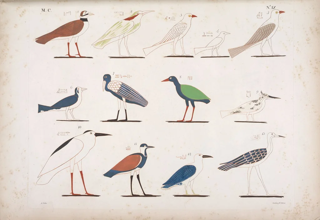 An illustration from I monumenti dell'Egitto e della Nubia disegnati dalla spedizione scientifico-letteraria toscana in Egitto; distribuiti in ordine di materie interpretati ed illustrati dal dottore Ippolito Rosellini, 1832, leaf 190