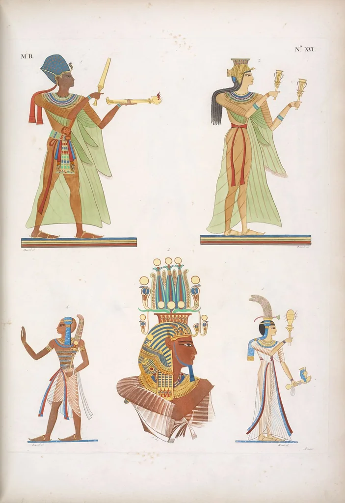 An illustration from I monumenti dell'Egitto e della Nubia disegnati dalla spedizione scientifico-letteraria toscana in Egitto; distribuiti in ordine di materie interpretati ed illustrati dal dottore Ippolito Rosellini, 1832, leaf 21