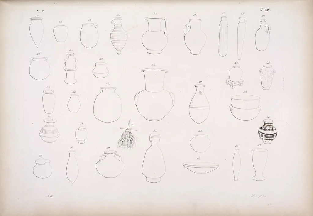 An illustration from I monumenti dell'Egitto e della Nubia disegnati dalla spedizione scientifico-letteraria toscana in Egitto; distribuiti in ordine di materie interpretati ed illustrati dal dottore Ippolito Rosellini, 1832, leaf 235