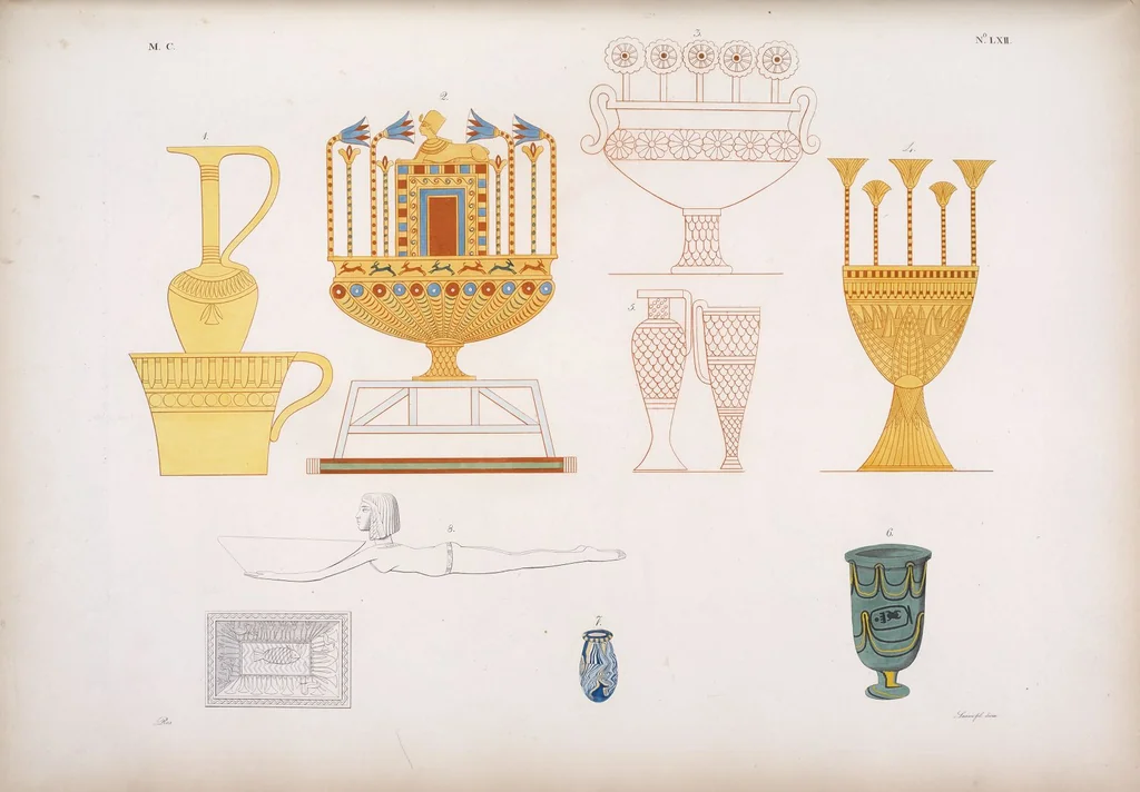 An illustration from I monumenti dell'Egitto e della Nubia disegnati dalla spedizione scientifico-letteraria toscana in Egitto; distribuiti in ordine di materie interpretati ed illustrati dal dottore Ippolito Rosellini, 1832, leaf 243
