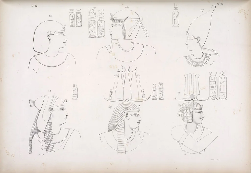 An illustration from I monumenti dell'Egitto e della Nubia disegnati dalla spedizione scientifico-letteraria toscana in Egitto; distribuiti in ordine di materie interpretati ed illustrati dal dottore Ippolito Rosellini, 1832, leaf 25