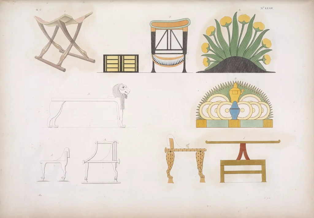 An illustration from I monumenti dell'Egitto e della Nubia disegnati dalla spedizione scientifico-letteraria toscana in Egitto; distribuiti in ordine di materie interpretati ed illustrati dal dottore Ippolito Rosellini, 1832, leaf 255