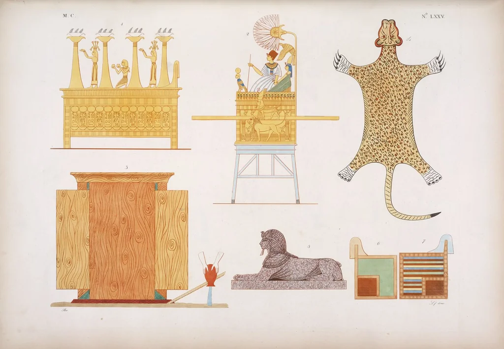 An illustration from I monumenti dell'Egitto e della Nubia disegnati dalla spedizione scientifico-letteraria toscana in Egitto; distribuiti in ordine di materie interpretati ed illustrati dal dottore Ippolito Rosellini, 1832, leaf 256