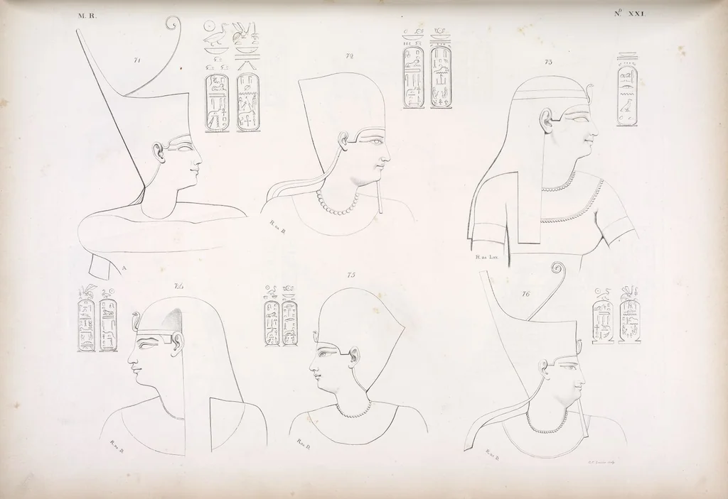 An illustration from I monumenti dell'Egitto e della Nubia disegnati dalla spedizione scientifico-letteraria toscana in Egitto; distribuiti in ordine di materie interpretati ed illustrati dal dottore Ippolito Rosellini, 1832, leaf 26