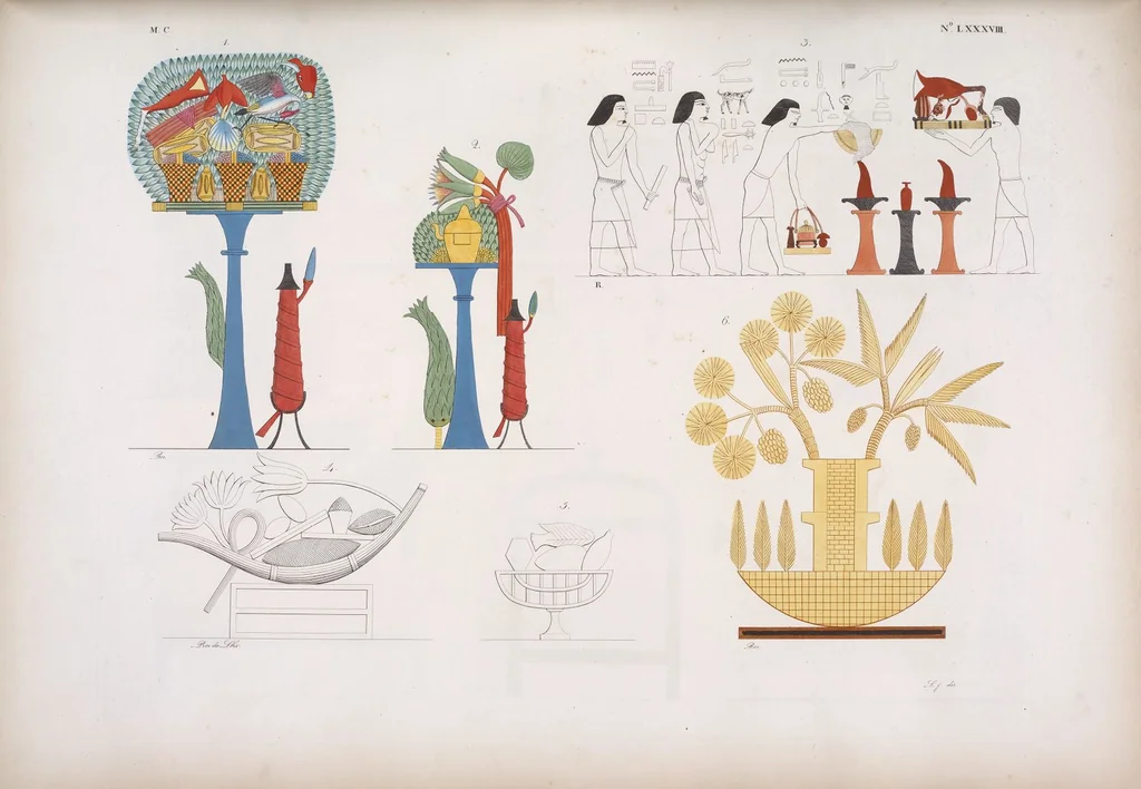 An illustration from I monumenti dell'Egitto e della Nubia disegnati dalla spedizione scientifico-letteraria toscana in Egitto; distribuiti in ordine di materie interpretati ed illustrati dal dottore Ippolito Rosellini, 1832, leaf 269