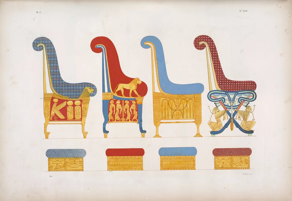 An illustration from I monumenti dell'Egitto e della Nubia disegnati dalla spedizione scientifico-letteraria toscana in Egitto; distribuiti in ordine di materie interpretati ed illustrati dal dottore Ippolito Rosellini, 1832, leaf 272