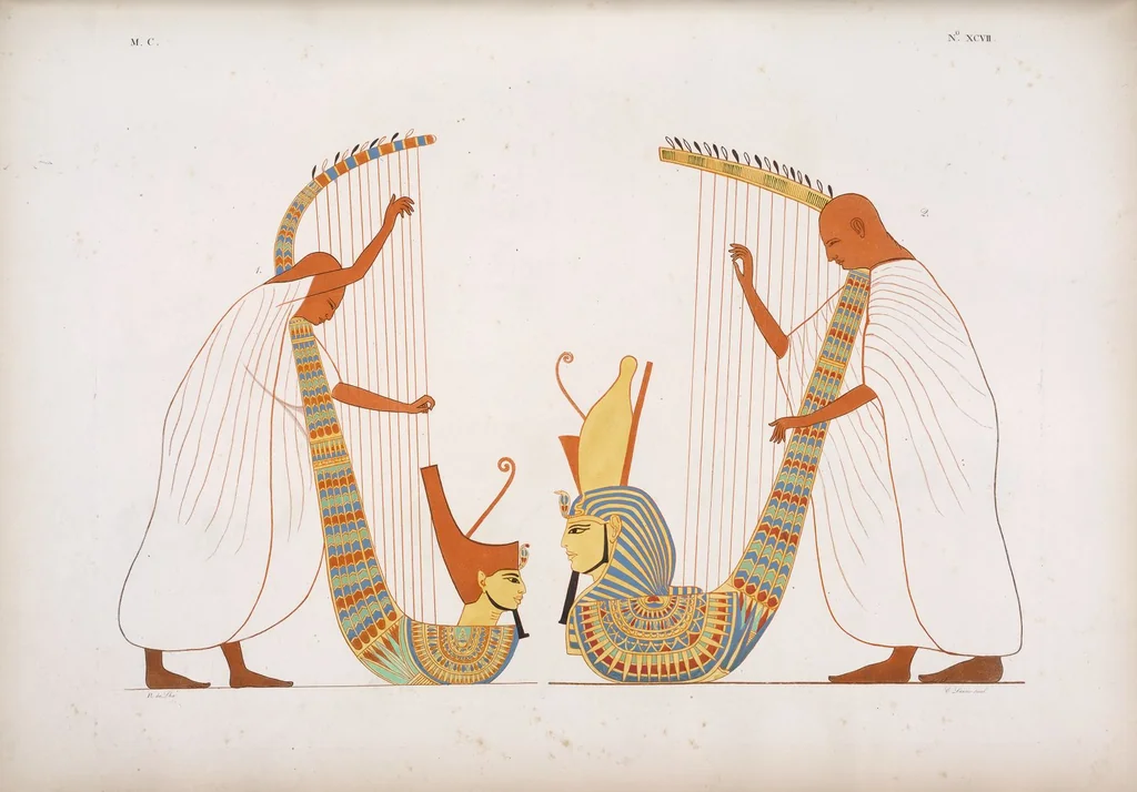 An illustration from I monumenti dell'Egitto e della Nubia disegnati dalla spedizione scientifico-letteraria toscana in Egitto; distribuiti in ordine di materie interpretati ed illustrati dal dottore Ippolito Rosellini, 1832, leaf 278