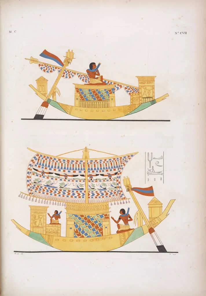 An illustration from I monumenti dell'Egitto e della Nubia disegnati dalla spedizione scientifico-letteraria toscana in Egitto; distribuiti in ordine di materie interpretati ed illustrati dal dottore Ippolito Rosellini, 1832, leaf 288