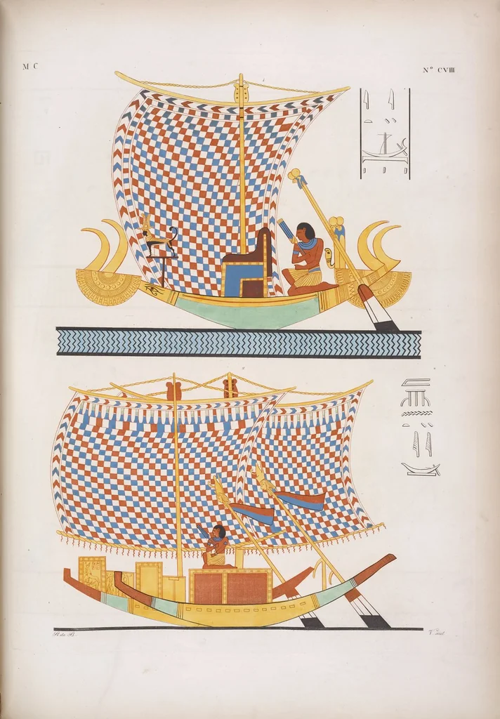 An illustration from I monumenti dell'Egitto e della Nubia disegnati dalla spedizione scientifico-letteraria toscana in Egitto; distribuiti in ordine di materie interpretati ed illustrati dal dottore Ippolito Rosellini, 1832, leaf 289