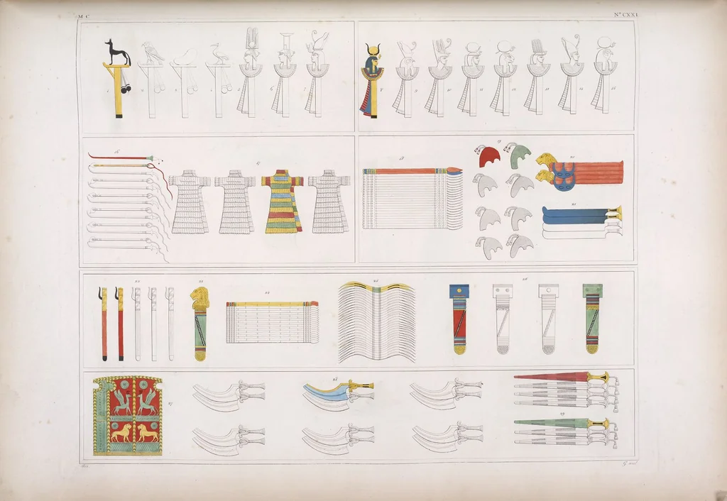 An illustration from I monumenti dell'Egitto e della Nubia disegnati dalla spedizione scientifico-letteraria toscana in Egitto; distribuiti in ordine di materie interpretati ed illustrati dal dottore Ippolito Rosellini, 1832, leaf 303