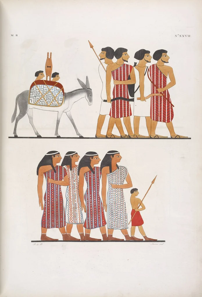 An illustration from I monumenti dell'Egitto e della Nubia disegnati dalla spedizione scientifico-letteraria toscana in Egitto; distribuiti in ordine di materie interpretati ed illustrati dal dottore Ippolito Rosellini, 1832, leaf 32