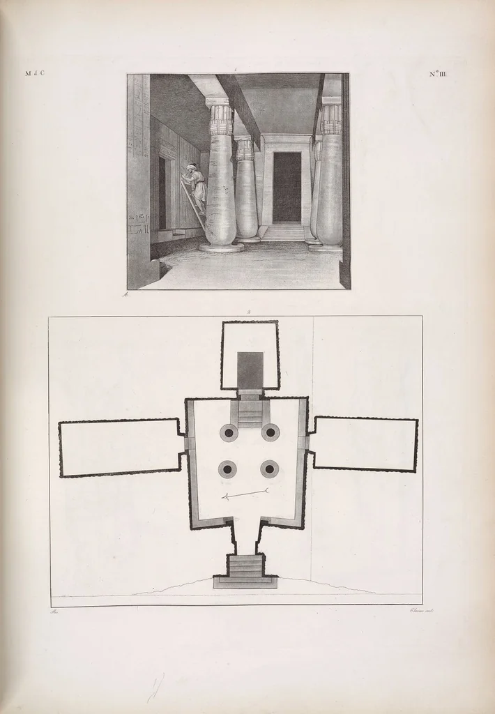An illustration from I monumenti dell'Egitto e della Nubia disegnati dalla spedizione scientifico-letteraria toscana in Egitto; distribuiti in ordine di materie interpretati ed illustrati dal dottore Ippolito Rosellini, 1832, leaf 323