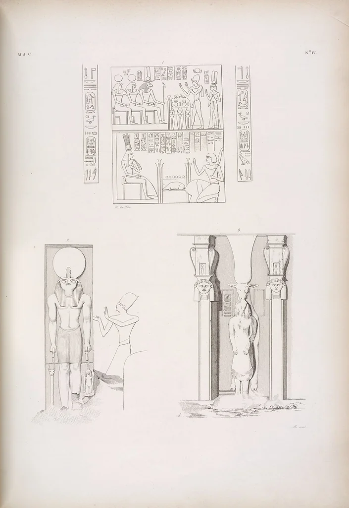 An illustration from I monumenti dell'Egitto e della Nubia disegnati dalla spedizione scientifico-letteraria toscana in Egitto; distribuiti in ordine di materie interpretati ed illustrati dal dottore Ippolito Rosellini, 1832, leaf 324