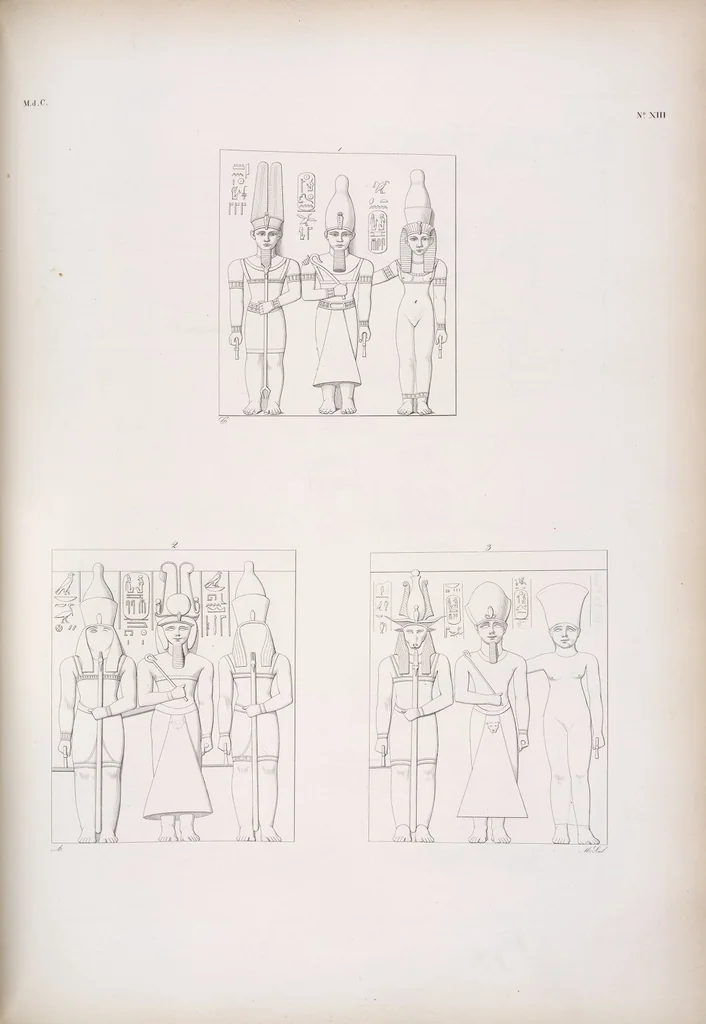 An illustration from I monumenti dell'Egitto e della Nubia disegnati dalla spedizione scientifico-letteraria toscana in Egitto; distribuiti in ordine di materie interpretati ed illustrati dal dottore Ippolito Rosellini, 1832, leaf 333