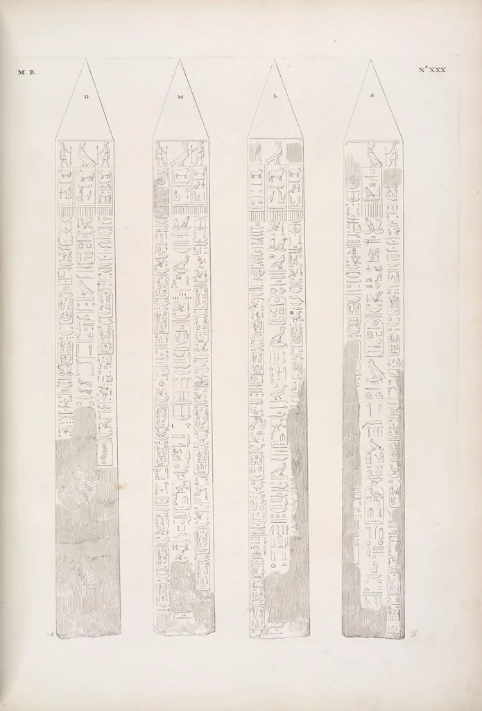 An illustration from I monumenti dell'Egitto e della Nubia disegnati dalla spedizione scientifico-letteraria toscana in Egitto; distribuiti in ordine di materie interpretati ed illustrati dal dottore Ippolito Rosellini, 1832, leaf 35