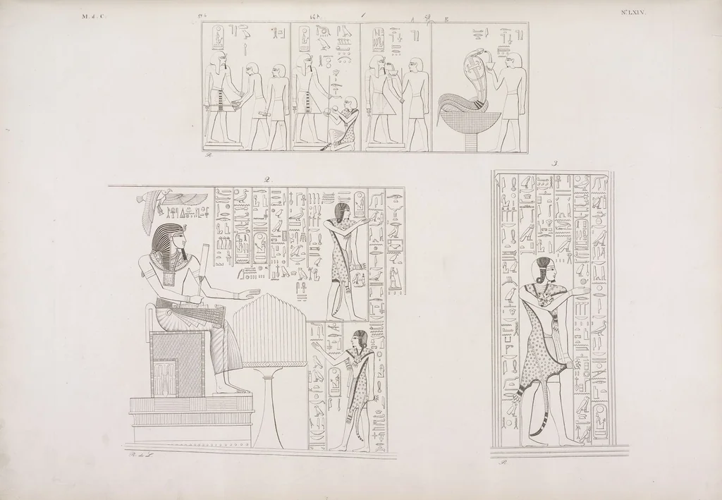 An illustration from I monumenti dell'Egitto e della Nubia disegnati dalla spedizione scientifico-letteraria toscana in Egitto; distribuiti in ordine di materie interpretati ed illustrati dal dottore Ippolito Rosellini, 1832, leaf 384