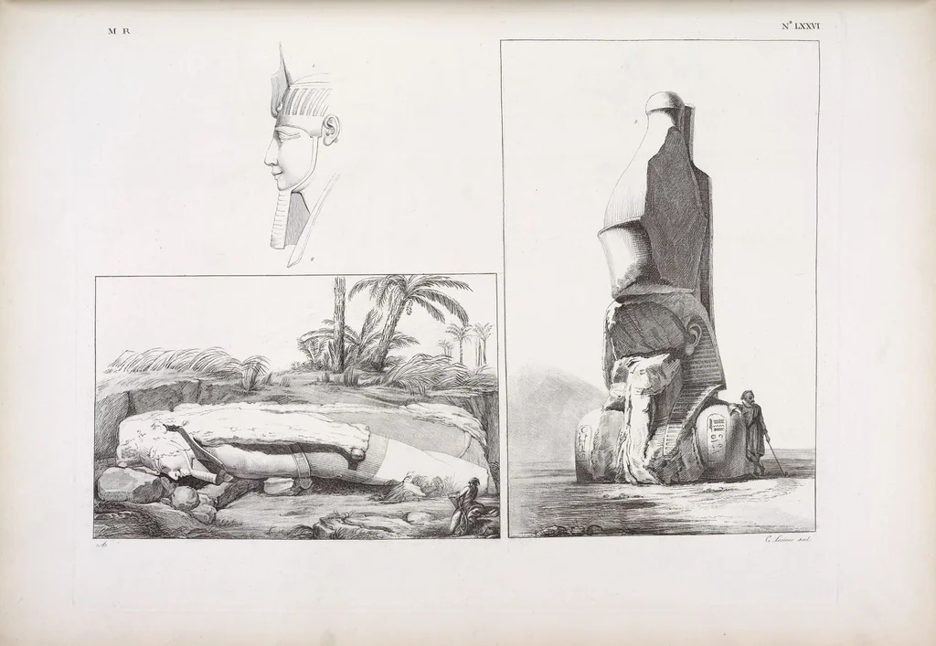 An illustration from I monumenti dell'Egitto e della Nubia disegnati dalla spedizione scientifico-letteraria toscana in Egitto; distribuiti in ordine di materie interpretati ed illustrati dal dottore Ippolito Rosellini, 1832, leaf 85
