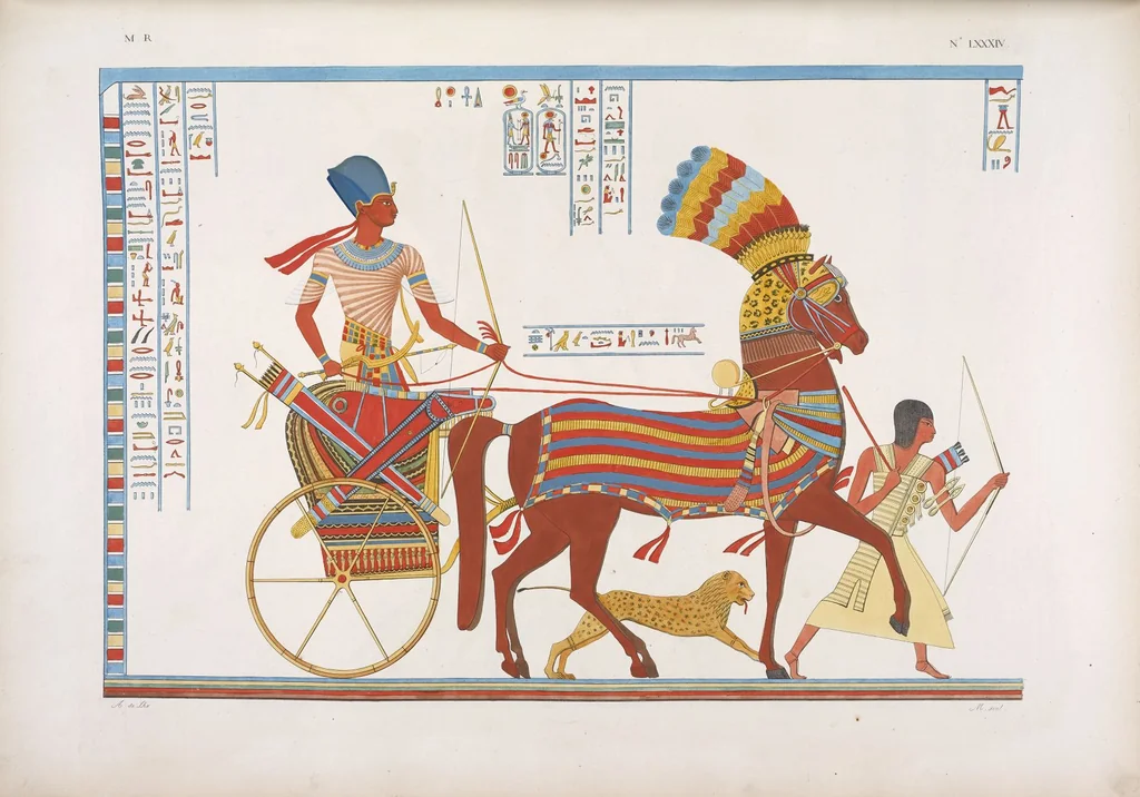 An illustration from I monumenti dell'Egitto e della Nubia disegnati dalla spedizione scientifico-letteraria toscana in Egitto; distribuiti in ordine di materie interpretati ed illustrati dal dottore Ippolito Rosellini, 1832, leaf 93