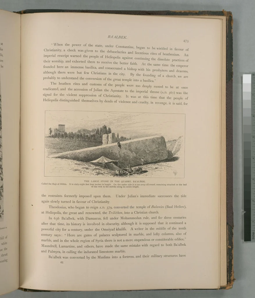An illustration from Picturesque Palestine, Sinai and Egypt, 1881, leaf 306