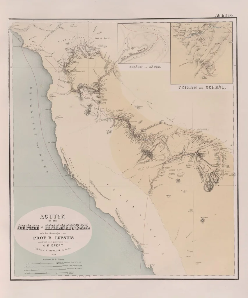 An illustration from Denkmaeler aus Aegypten und Aethiopien nach den Zeichnungen der von seiner Majestat dem Koenige von Preussen Friedrich Wilhelm IV nach diesen Landern gesendeten und in den Jahren 1842-1845 ausgefuhrten wissenschaftlichen Expedition, 1849, leaf 12
