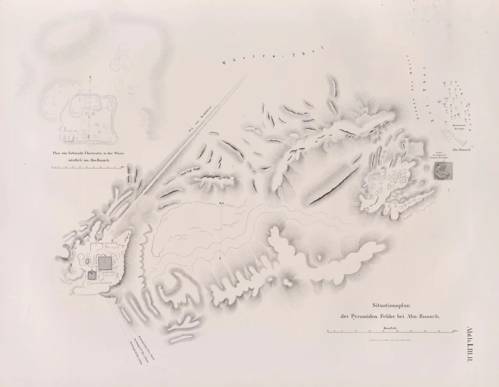 An illustration from Denkmaeler aus Aegypten und Aethiopien nach den Zeichnungen der von seiner Majestat dem Koenige von Preussen Friedrich Wilhelm IV nach diesen Landern gesendeten und in den Jahren 1842-1845 ausgefuhrten wissenschaftlichen Expedition, 1849, leaf 17