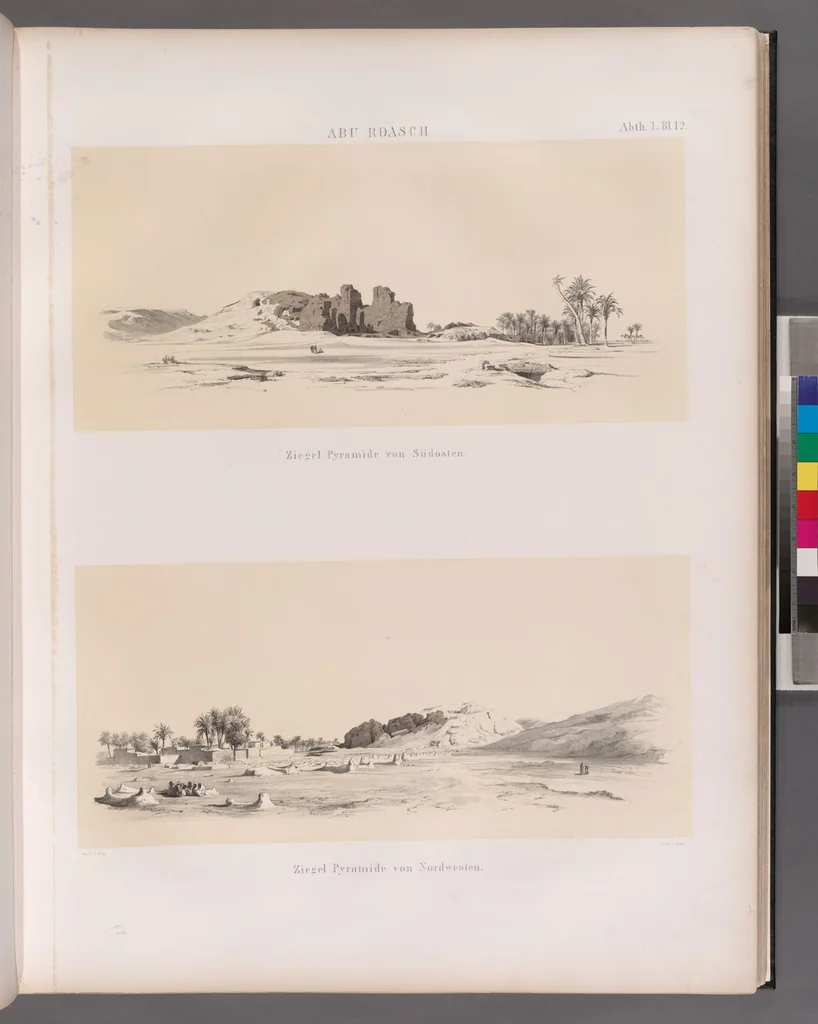 An illustration from Denkmaeler aus Aegypten und Aethiopien nach den Zeichnungen der von seiner Majestat dem Koenige von Preussen Friedrich Wilhelm IV nach diesen Landern gesendeten und in den Jahren 1842-1845 ausgefuhrten wissenschaftlichen Expedition, 1849, leaf 18