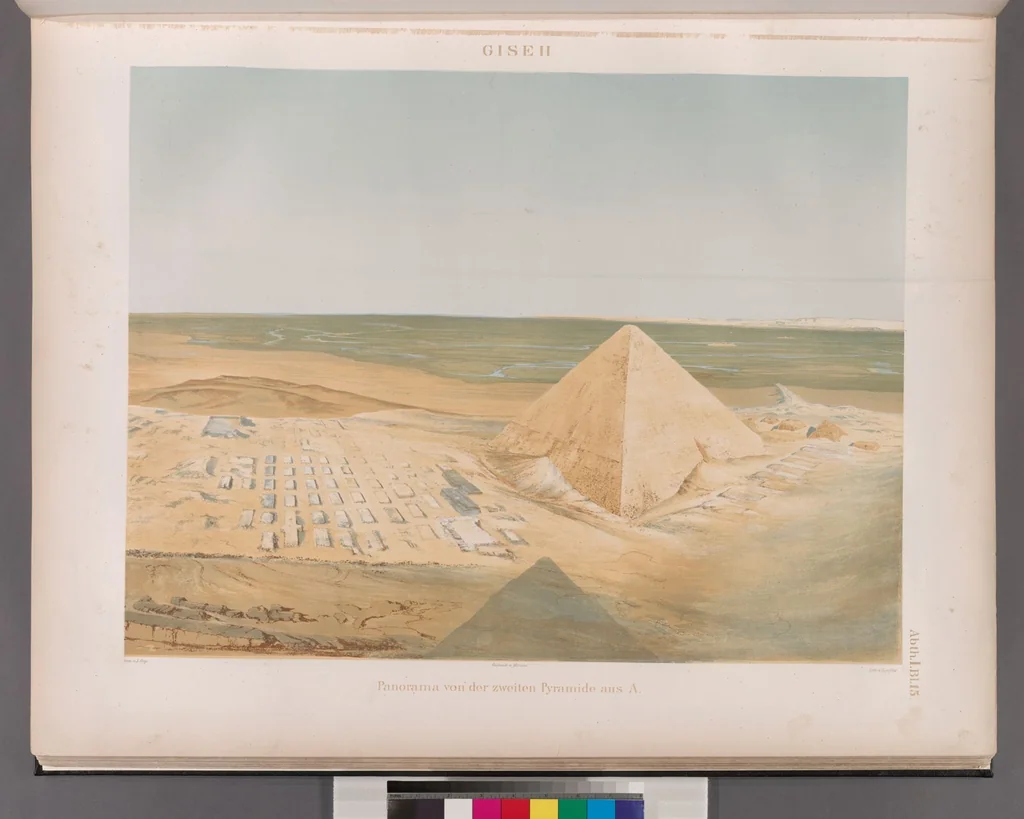 An illustration from Denkmaeler aus Aegypten und Aethiopien nach den Zeichnungen der von seiner Majestat dem Koenige von Preussen Friedrich Wilhelm IV nach diesen Landern gesendeten und in den Jahren 1842-1845 ausgefuhrten wissenschaftlichen Expedition, 1849, leaf 21