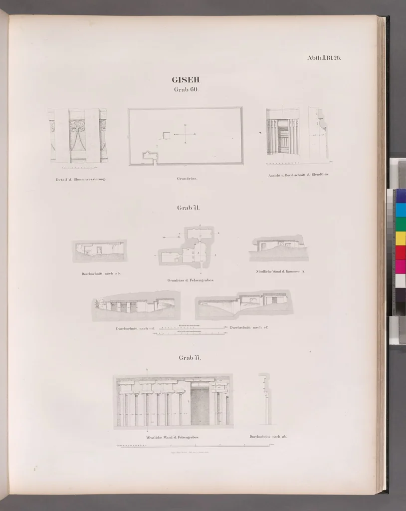An illustration from Denkmaeler aus Aegypten und Aethiopien nach den Zeichnungen der von seiner Majestat dem Koenige von Preussen Friedrich Wilhelm IV nach diesen Landern gesendeten und in den Jahren 1842-1845 ausgefuhrten wissenschaftlichen Expedition, 1849, leaf 32
