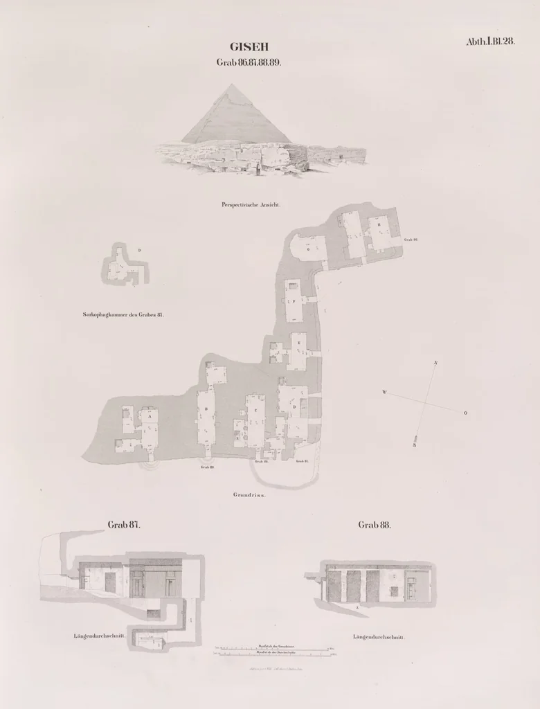 An illustration from Denkmaeler aus Aegypten und Aethiopien nach den Zeichnungen der von seiner Majestat dem Koenige von Preussen Friedrich Wilhelm IV nach diesen Landern gesendeten und in den Jahren 1842-1845 ausgefuhrten wissenschaftlichen Expedition, 1849, leaf 34