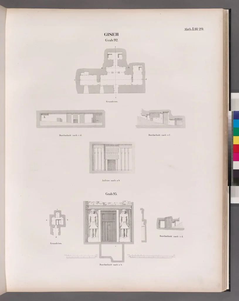 An illustration from Denkmaeler aus Aegypten und Aethiopien nach den Zeichnungen der von seiner Majestat dem Koenige von Preussen Friedrich Wilhelm IV nach diesen Landern gesendeten und in den Jahren 1842-1845 ausgefuhrten wissenschaftlichen Expedition, 1849, leaf 35