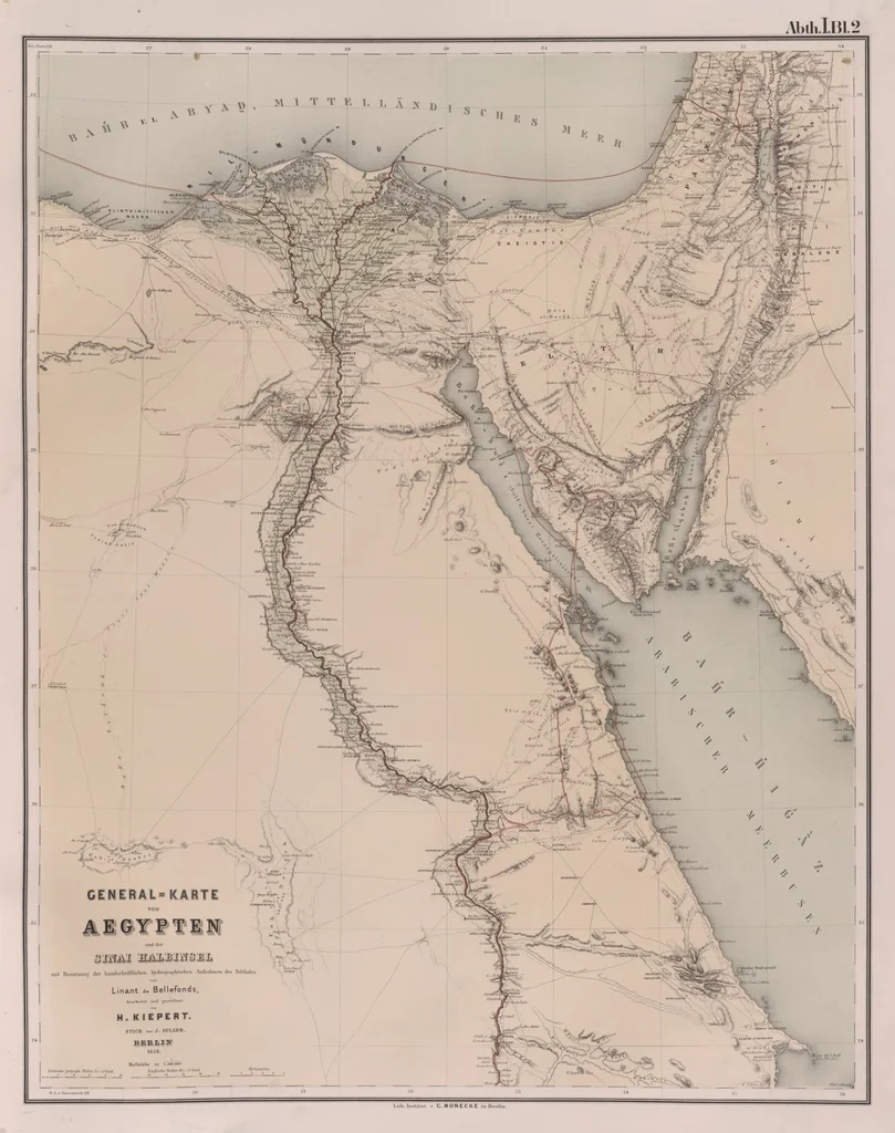 An illustration from Denkmaeler aus Aegypten und Aethiopien nach den Zeichnungen der von seiner Majestat dem Koenige von Preussen Friedrich Wilhelm IV nach diesen Landern gesendeten und in den Jahren 1842-1845 ausgefuhrten wissenschaftlichen Expedition, 1849, leaf 6