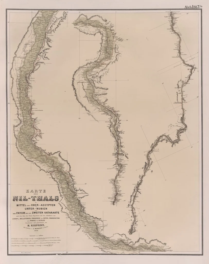An illustration from Denkmaeler aus Aegypten und Aethiopien nach den Zeichnungen der von seiner Majestat dem Koenige von Preussen Friedrich Wilhelm IV nach diesen Landern gesendeten und in den Jahren 1842-1845 ausgefuhrten wissenschaftlichen Expedition, 1849, leaf 9