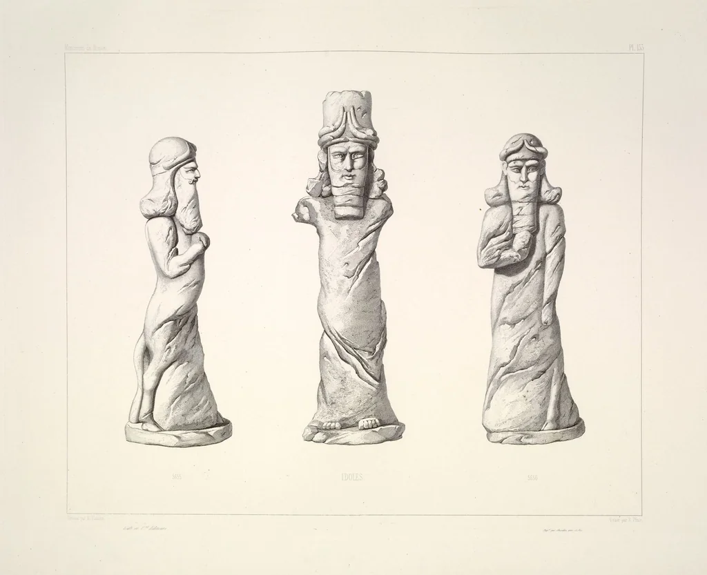 An illustration from Monument de Ninive, découvert et décrit par M.P.E. Botta; mesuré et dessiné par M.E. Flandin. Ouvrage publié par ordre du gouvernement sous les auspices de M. le ministre de l'intérieur et sous la direction d'une commission de l'Institut, 1849, leaf 161