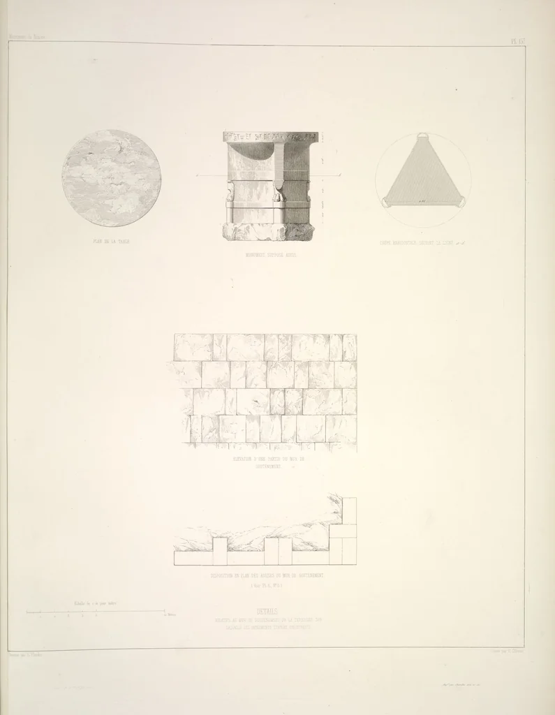 An illustration from Monument de Ninive, découvert et décrit par M.P.E. Botta; mesuré et dessiné par M.E. Flandin. Ouvrage publié par ordre du gouvernement sous les auspices de M. le ministre de l'intérieur et sous la direction d'une commission de l'Institut, 1849, leaf 165