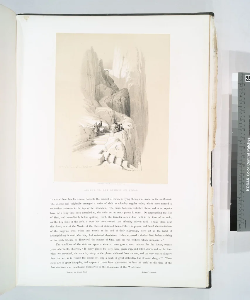 An illustration from The Holy Land, Syria, Idumea, Arabia, Egypt and Nubia. From drawings made on the spot by David Roberts ... With historical descriptions by the Revd. George Croly ... Lithographed by Louis Haghe, 1842, leaf 116