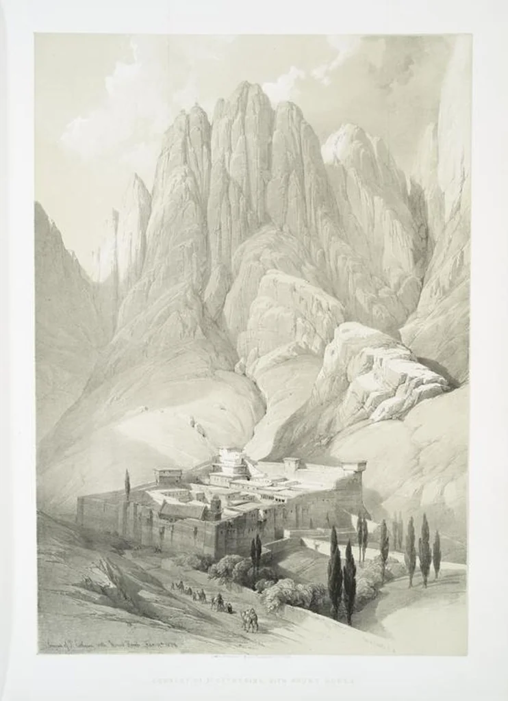 An illustration from The Holy Land, Syria, Idumea, Arabia, Egypt and Nubia. From drawings made on the spot by David Roberts ... With historical descriptions by the Revd. George Croly ... Lithographed by Louis Haghe, 1842, leaf 119