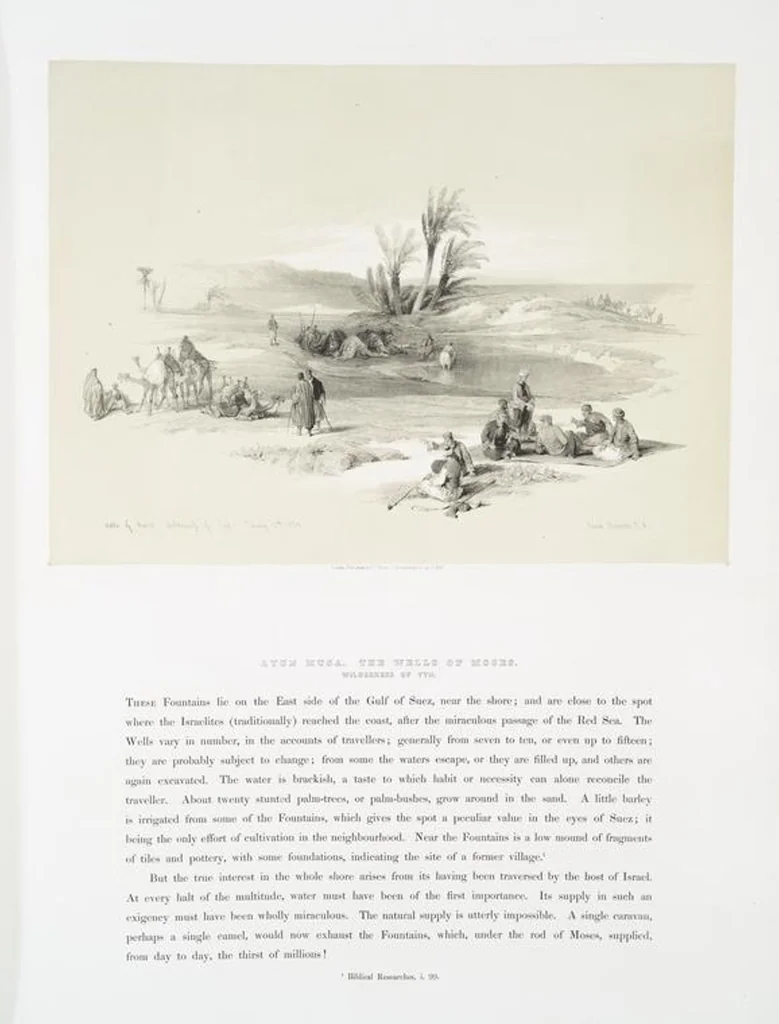 An illustration from The Holy Land, Syria, Idumea, Arabia, Egypt and Nubia. From drawings made on the spot by David Roberts ... With historical descriptions by the Revd. George Croly ... Lithographed by Louis Haghe, 1842, leaf 122